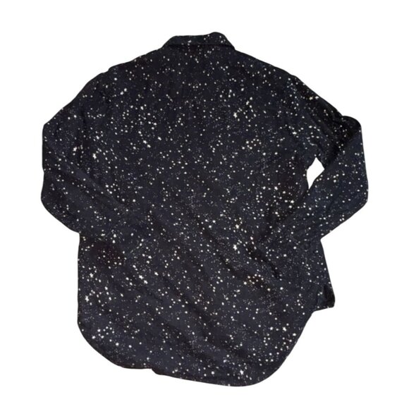 Madewell Oversized Ex-Boyfriend Shirt in Star Print-Galaxy Star True Black-Small - Picture 6 of 6